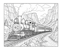 Cargar imagen en el visor de la galería, All Aboard The Great Train Express Coloring Book
