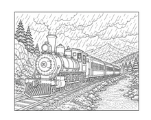 Cargar imagen en el visor de la galería, All Aboard The Great Train Express Coloring Book
