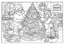Load image into Gallery viewer, Santa's Family And Their Wonderful Adventures Coloring Book
