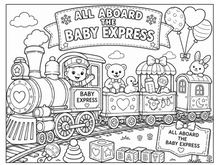Load image into Gallery viewer, Trains Of Imagination Coloring Book
