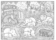 Load image into Gallery viewer, Roar And Explore: A Jungle Animals Coloring Book
