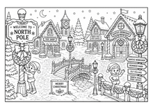 Load image into Gallery viewer, Santa's Family And Their Wonderful Adventures Coloring Book
