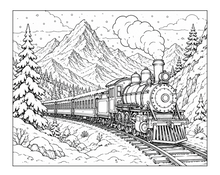Cargar imagen en el visor de la galería, All Aboard The Great Train Express Coloring Book

