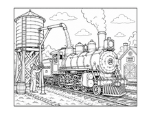 Cargar imagen en el visor de la galería, All Aboard The Great Train Express Coloring Book
