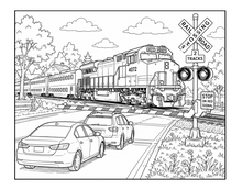 Cargar imagen en el visor de la galería, All Aboard The Great Train Express Coloring Book
