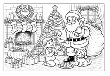 Load image into Gallery viewer, Santa's Family And Their Wonderful Adventures Coloring Book

