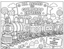 Load image into Gallery viewer, Trains Of Imagination Coloring Book
