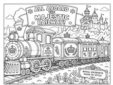 Load image into Gallery viewer, Trains Of Imagination Coloring Book
