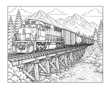 Cargar imagen en el visor de la galería, All Aboard The Great Train Express Coloring Book

