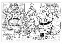 Load image into Gallery viewer, Santa's Family And Their Wonderful Adventures Coloring Book
