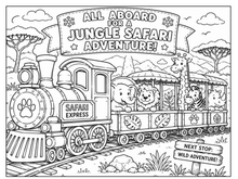 Load image into Gallery viewer, Trains Of Imagination Coloring Book
