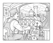 Cargar imagen en el visor de la galería, All Aboard The Great Train Express Coloring Book
