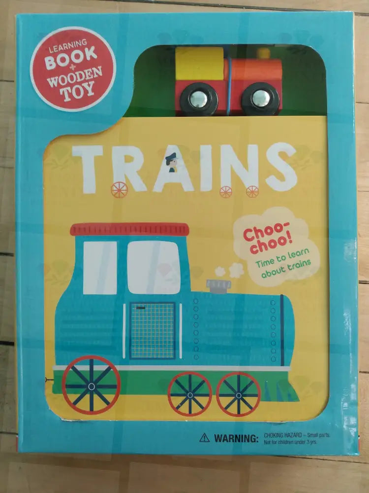 All About Trains Board Book and Train Set Book Set