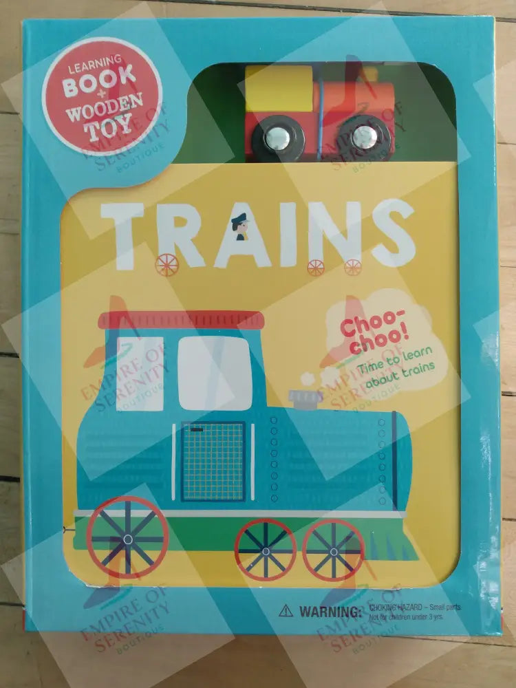 All About Trains Board Book and Train Set Book Set