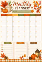 Cargar imagen en el visor de la galería, Season Themed Monthly Planner
