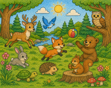 Lataa kuva Galleria-katseluun, Forest Friends Adventures Coloring Book
