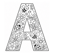 Cargar imagen en el visor de la galería, Little Garden Friends Alphabet Coloring Book
