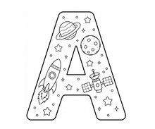 Load image into Gallery viewer, Across The Galaxy Alphabet Coloring Book
