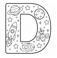 Load image into Gallery viewer, Across The Galaxy Alphabet Coloring Book
