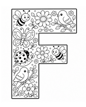 Cargar imagen en el visor de la galería, Little Garden Friends Alphabet Coloring Book
