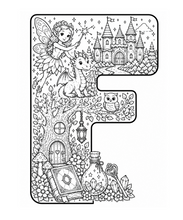 Load image into Gallery viewer, A Magical Storybook Alphabet Coloring Book
