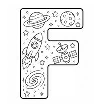 Load image into Gallery viewer, Across The Galaxy Alphabet Coloring Book
