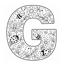 Cargar imagen en el visor de la galería, Little Garden Friends Alphabet Coloring Book
