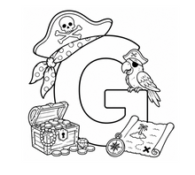 Load image into Gallery viewer, The Pirates Treasure Alphabet Coloring Book
