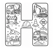 Load image into Gallery viewer, The Mighty Builders Alphabet Coloring Book
