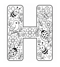 Cargar imagen en el visor de la galería, Little Garden Friends Alphabet Coloring Book
