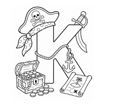 Load image into Gallery viewer, The Pirates Treasure Alphabet Coloring Book
