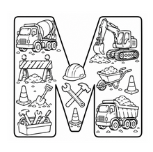 Load image into Gallery viewer, The Mighty Builders Alphabet Coloring Book
