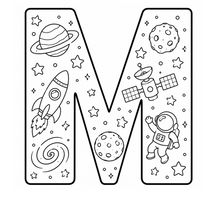 Load image into Gallery viewer, Across The Galaxy Alphabet Coloring Book
