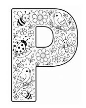 Cargar imagen en el visor de la galería, Little Garden Friends Alphabet Coloring Book
