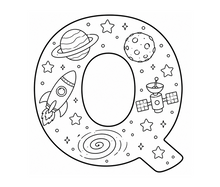 Load image into Gallery viewer, Across The Galaxy Alphabet Coloring Book
