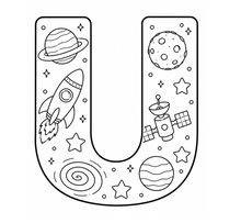 Load image into Gallery viewer, Across The Galaxy Alphabet Coloring Book
