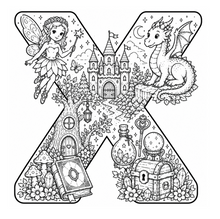 Load image into Gallery viewer, A Magical Storybook Alphabet Coloring Book
