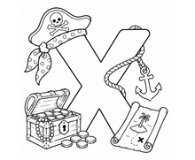 Load image into Gallery viewer, The Pirates Treasure Alphabet Coloring Book

