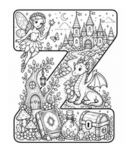 Load image into Gallery viewer, A Magical Storybook Alphabet Coloring Book
