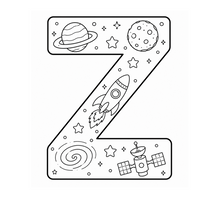 Load image into Gallery viewer, Across The Galaxy Alphabet Coloring Book
