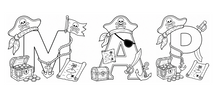 Load image into Gallery viewer, The Pirates Treasure Alphabet Coloring Book
