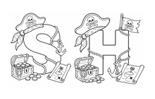 Load image into Gallery viewer, The Pirates Treasure Alphabet Coloring Book
