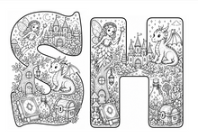 Load image into Gallery viewer, A Magical Storybook Alphabet Coloring Book
