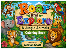 Load image into Gallery viewer, Roar And Explore: A Jungle Animals Coloring Book
