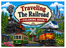 Load image into Gallery viewer, Traveling The Railroad Coloring Book
