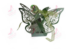 Load image into Gallery viewer, The Brave Fairy’s Wish (Forest Green Butterfly Box) necklace
