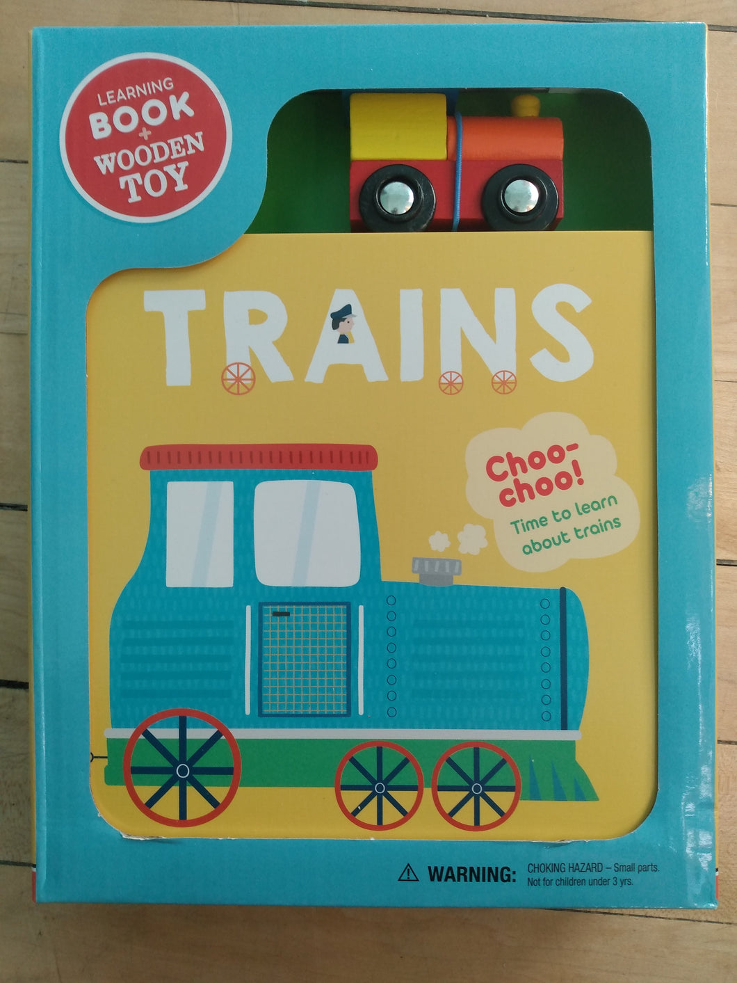 All About Trains Board Book and Train Set