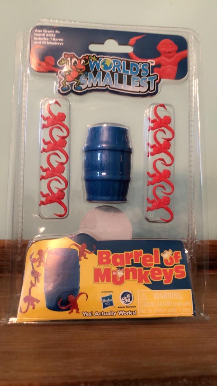 World's Smallest Barrel O' Monkeys